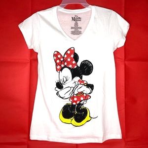 Disney Minnie Mouse V-Neck T-Shirt (XL)